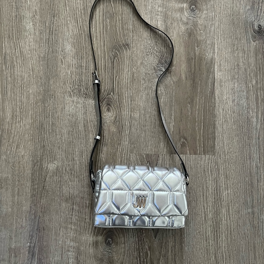 Jason Wu Silver Quilted Crossbody Shoulder Bag